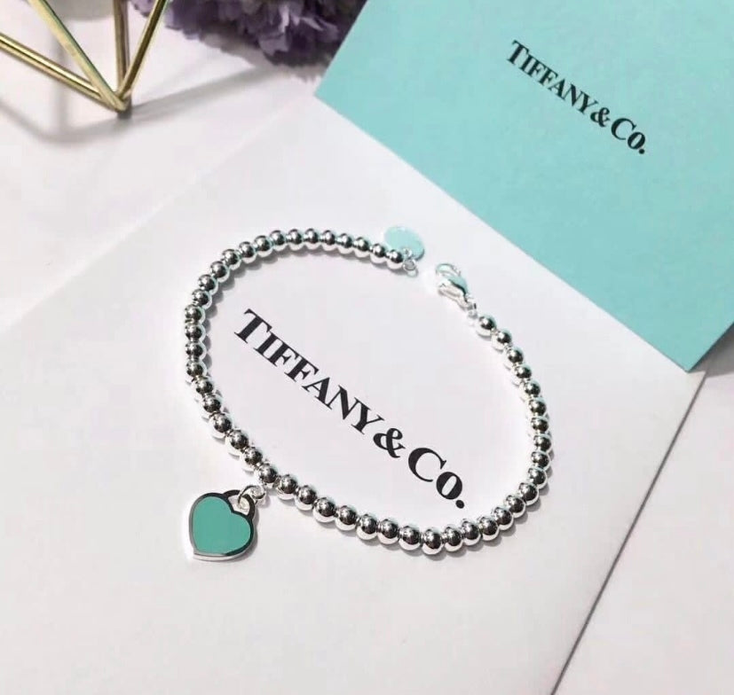 TF Heart Silver Bracelet