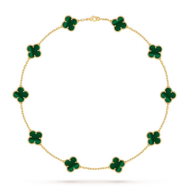 Vintage Alhambra 10 Clover Necklace – Green