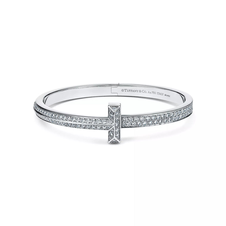 T1 Silver Pavé Zirconia Bangle