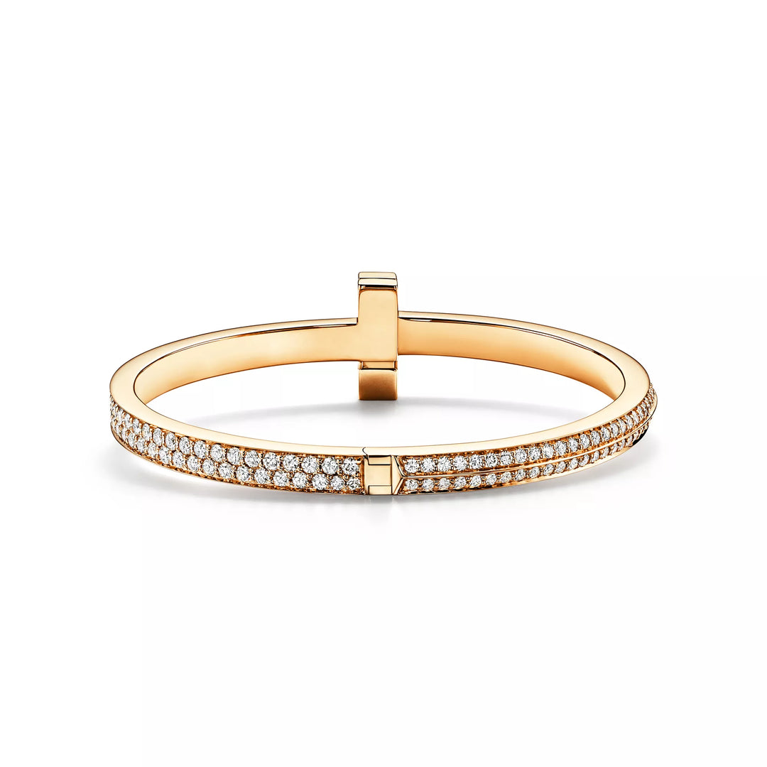 T1 Golden Pavé Zirconia Bangle