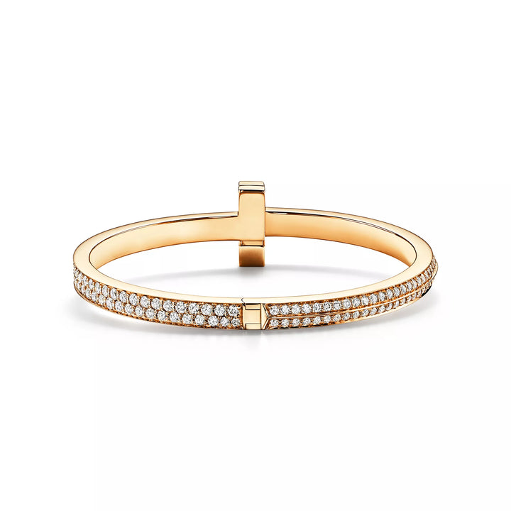 T1 Golden Pavé Zirconia Bangle