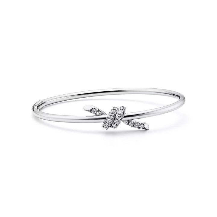 Silver Knot Bracelet with zirconia stones