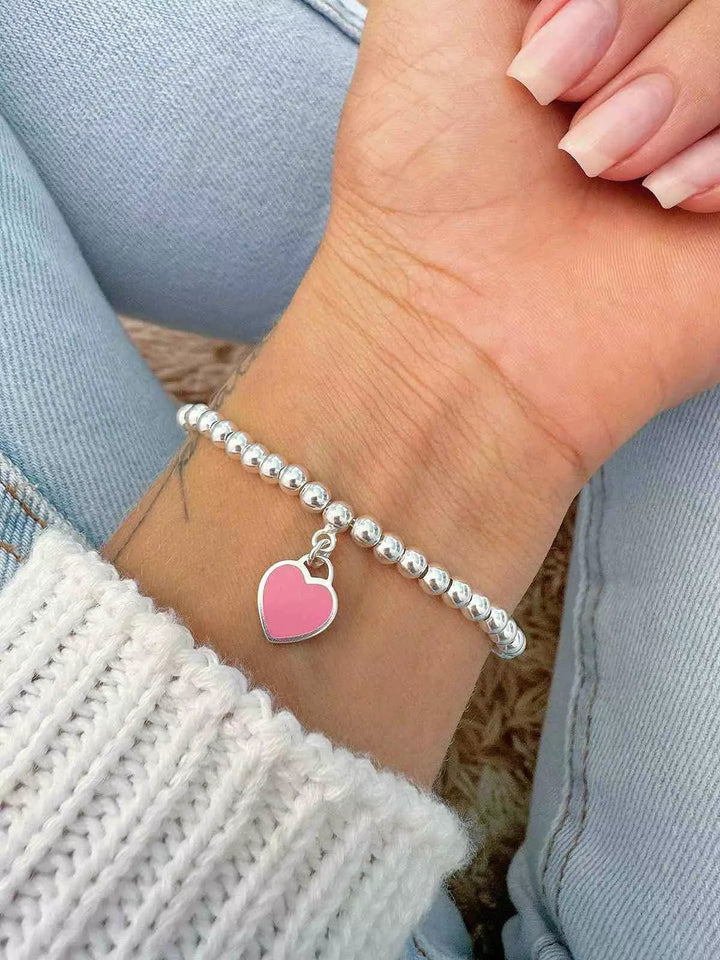 TF Heart Silver Bracelet