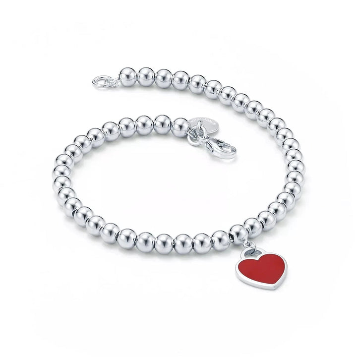 TF Heart Silver Bracelet