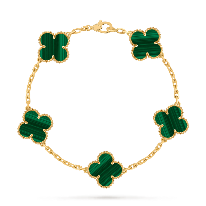 Vintage Alhambra 5 Clover Bracelet – Green