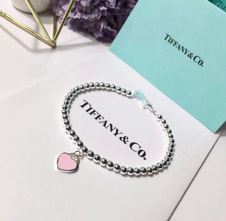 TF Heart Silver Bracelet