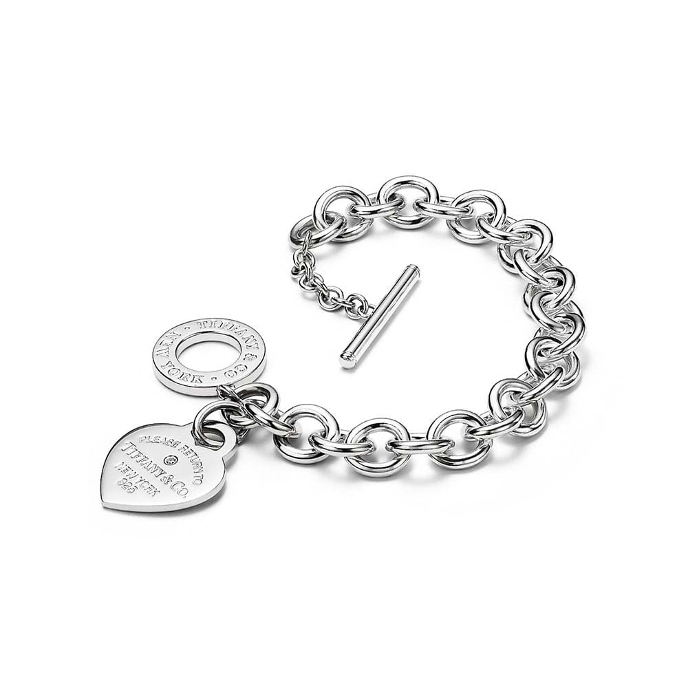TF Bracelet with T-Clasp and Heart