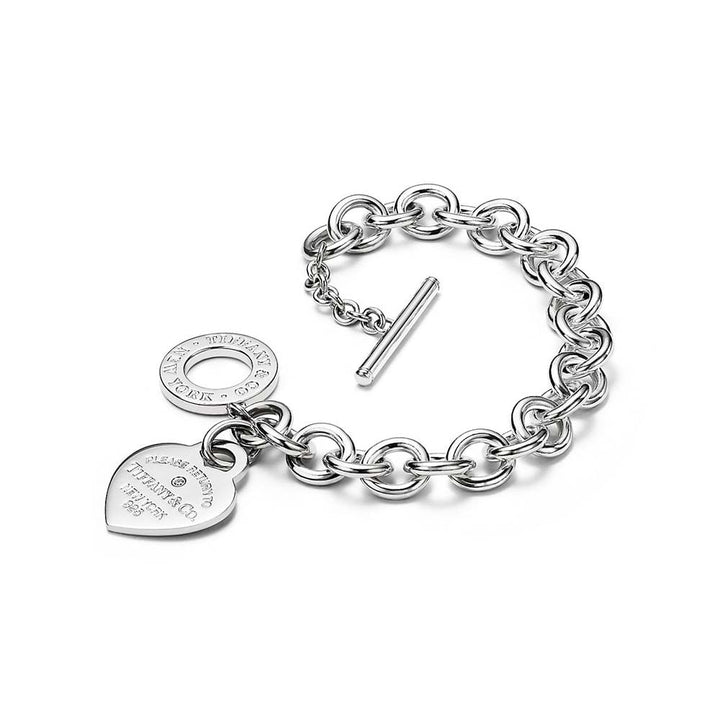 TF Bracelet with T-Clasp and Heart
