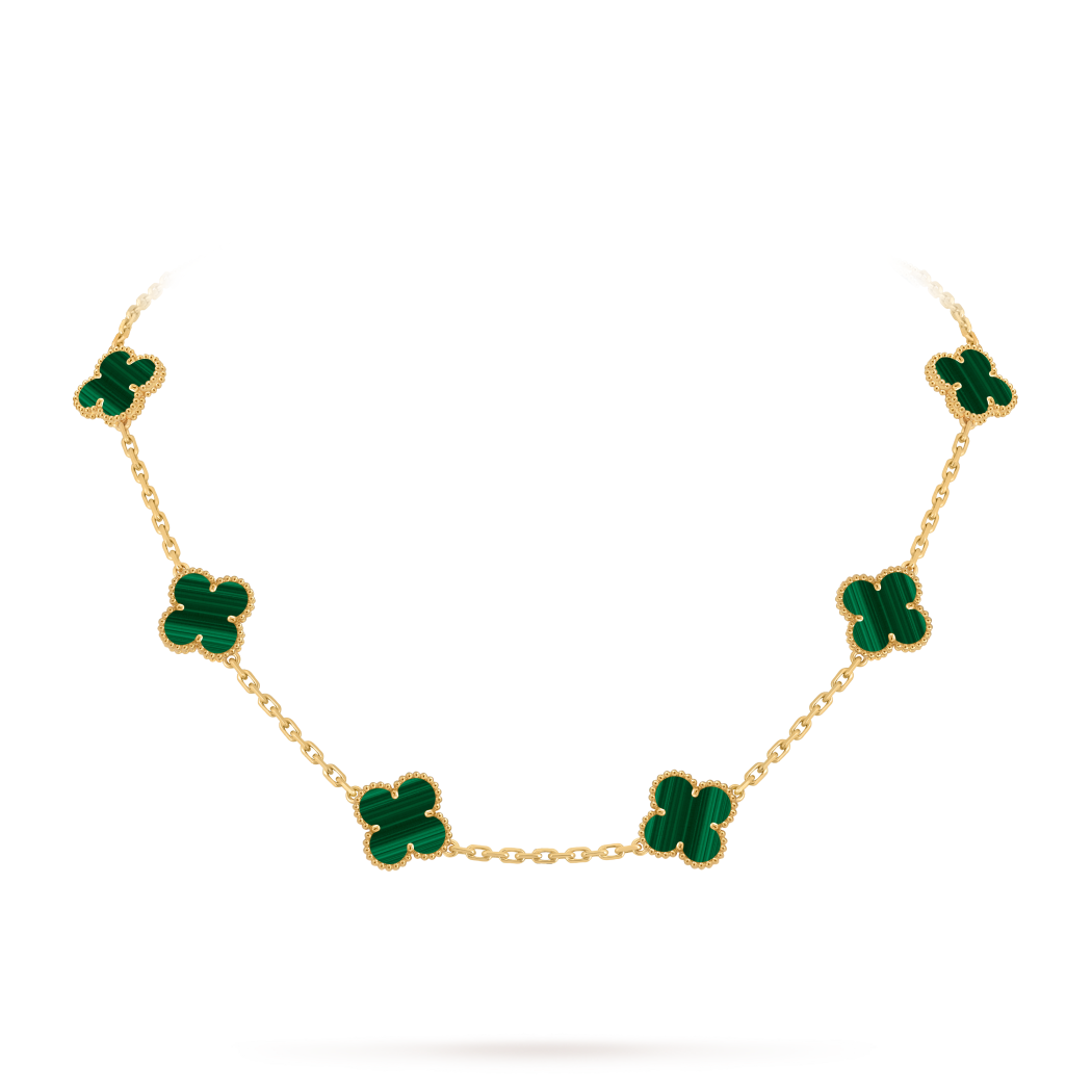 Vintage Alhambra 10 Clover Necklace – Green