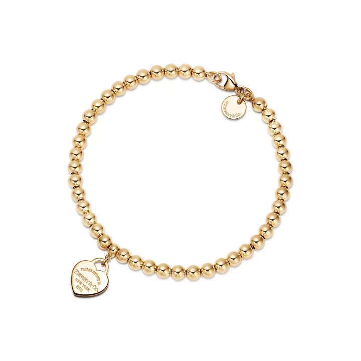 TF GOLDEN BRACELET WITH BLUE HEART