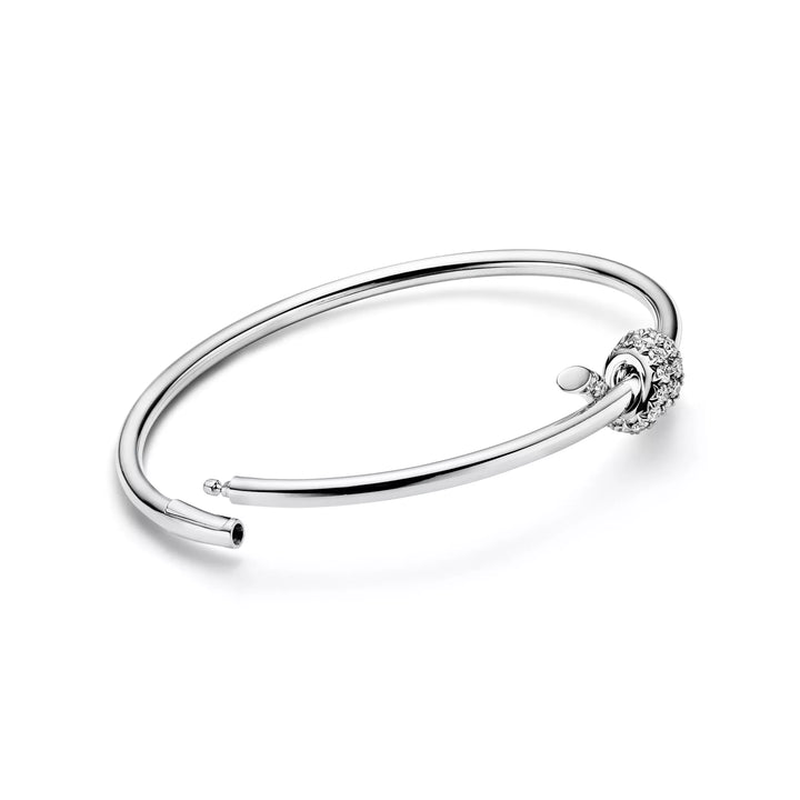Silver Knot Bracelet with zirconia stones