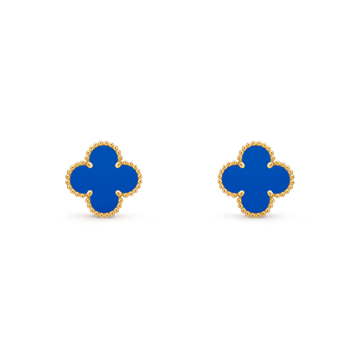 Vintage Alhambra Earrings - Blue