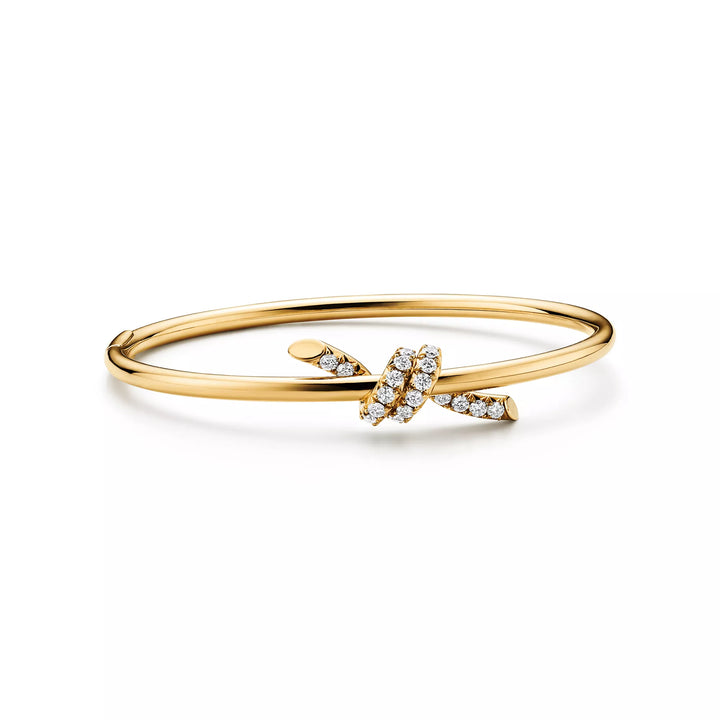 Golden Knot Bracelet with zirconia stones