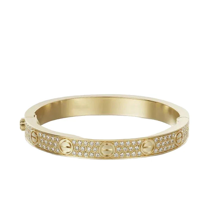 Love Gold Paved Bracelet