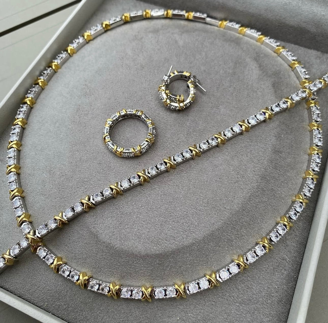 Sixteen Costume Jewelry Necklace, Bracelet and Earrings Set