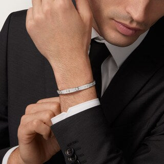 Love Silver Paved Bracelet