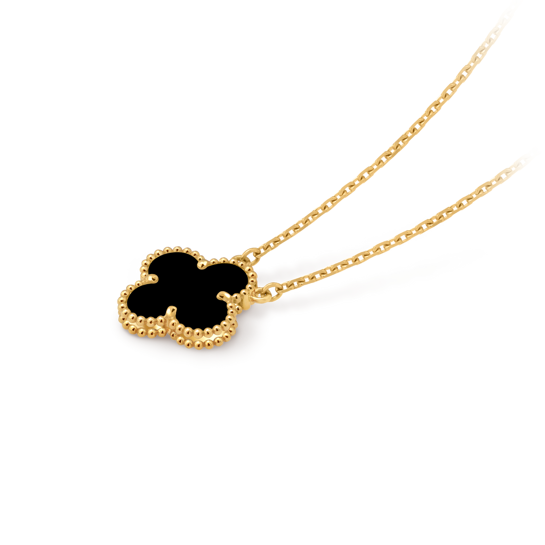 Vintage Alhambra Pendant Necklace - Black