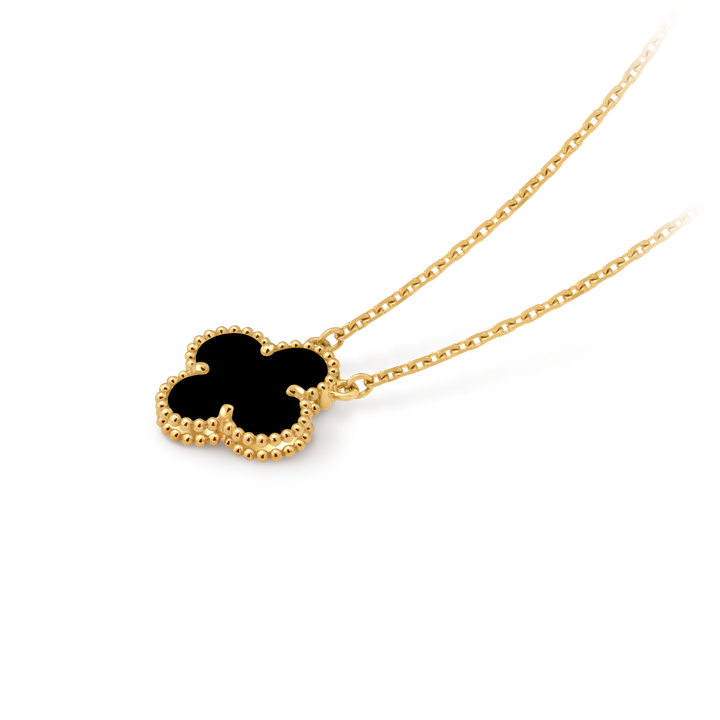Vintage Alhambra Pendant Necklace - Black