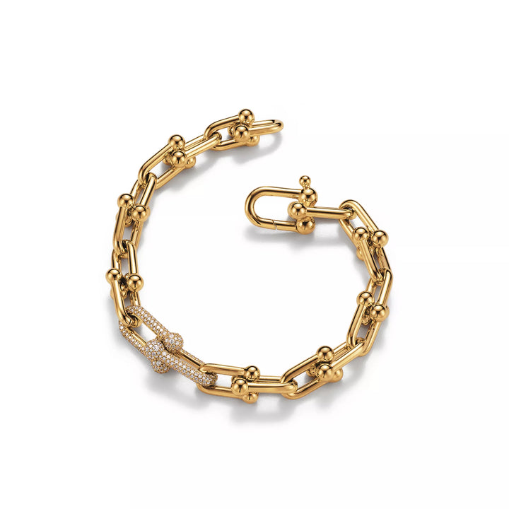 Gold Diamond Link Bracelet