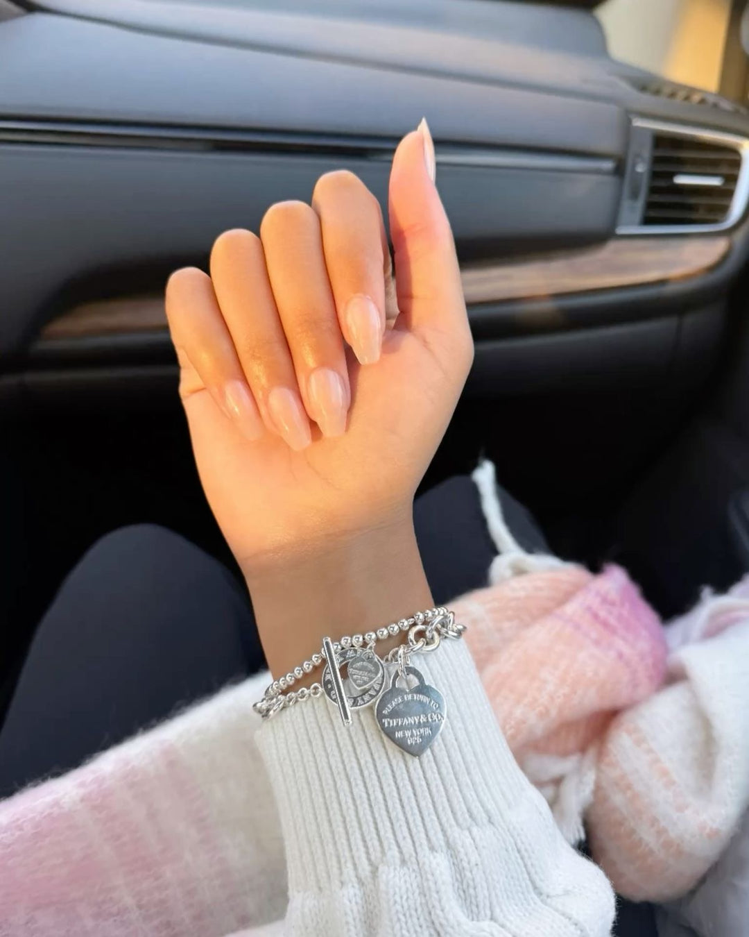 TF Bracelet with T-Clasp and Heart