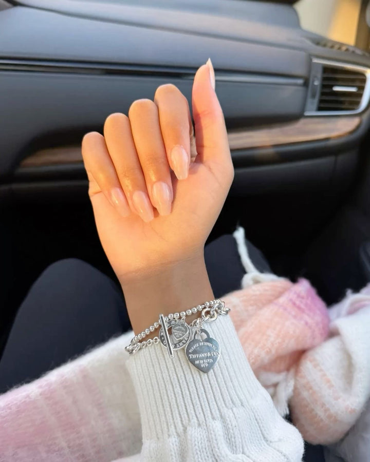 TF Bracelet with T-Clasp and Heart