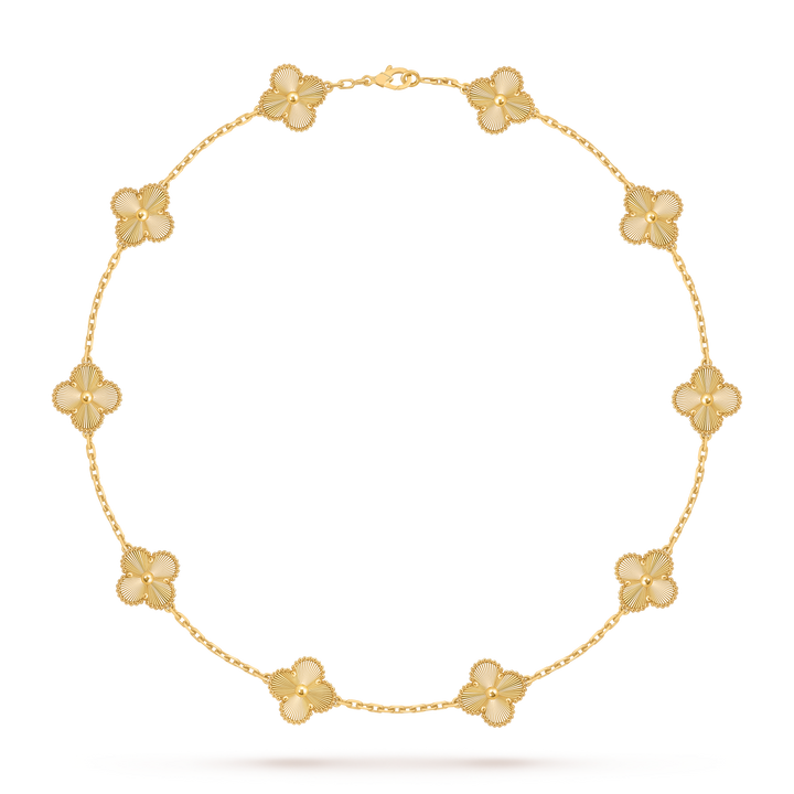 Vintage Alhambra 10 Clover Necklace – Golden