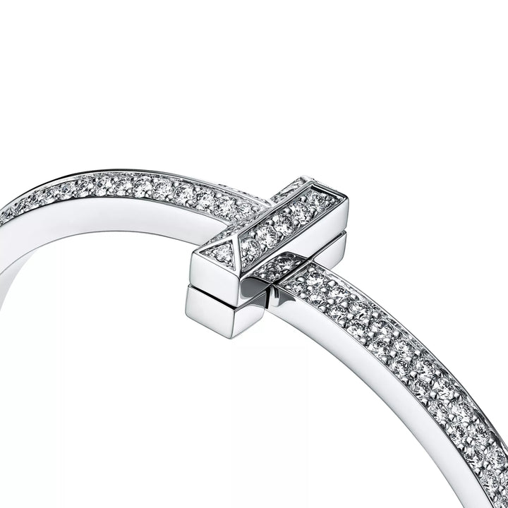 T1 Silver Pavé Zirconia Bangle