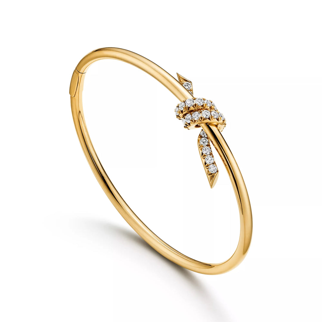Golden Knot Bracelet with zirconia stones