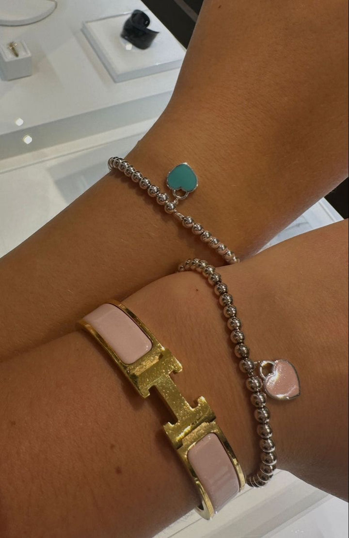 TF Heart Silver Bracelet