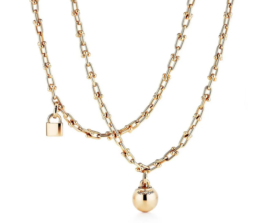 TF Necklace with Double-Turn Padlock Links