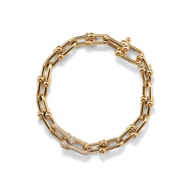 Gold Diamond Link Bracelet