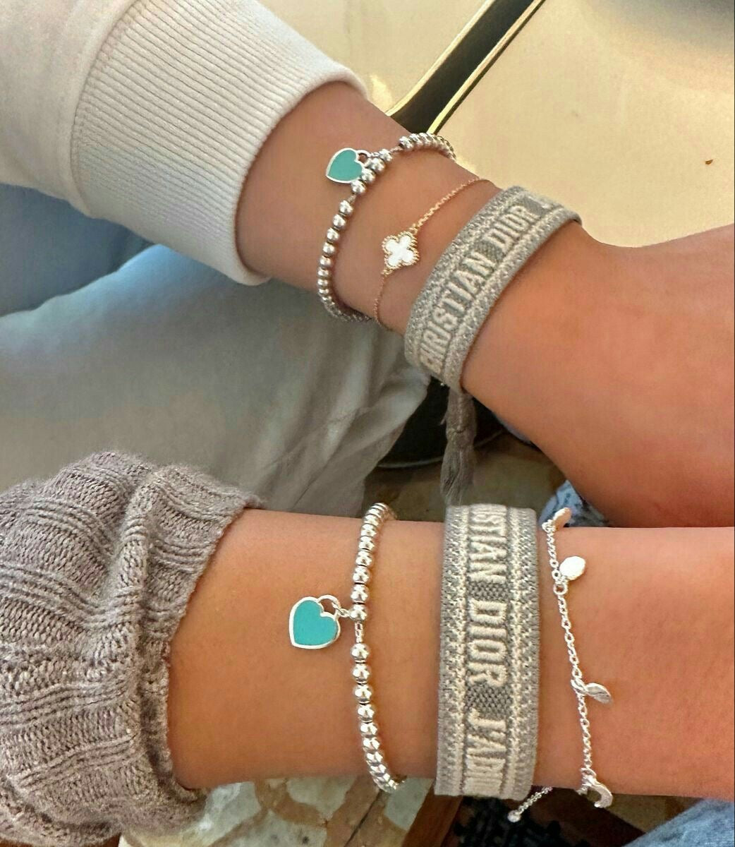 TF Heart Silver Bracelet
