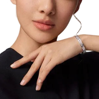 Love Silver Paved Bracelet