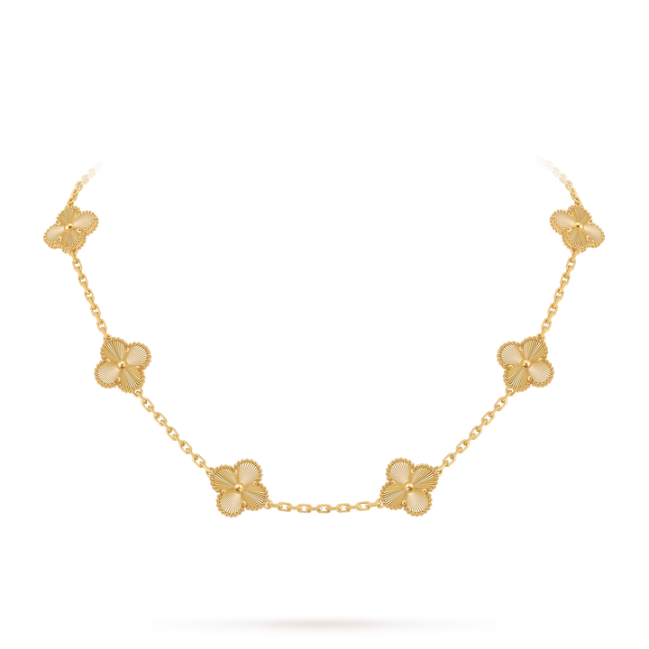 Vintage Alhambra 10 Clover Necklace – Golden