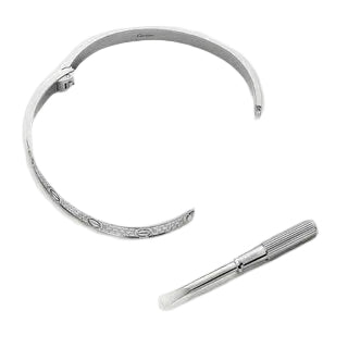 Love Silver Paved Bracelet