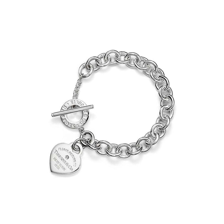 TF Bracelet with T-Clasp and Heart