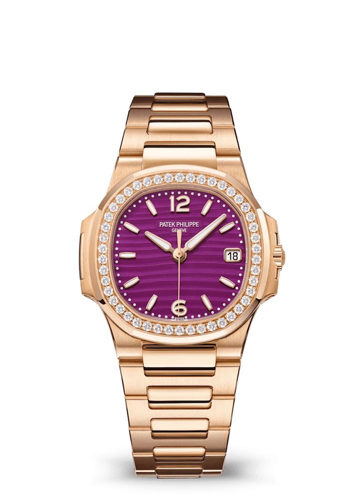 PTK Nautilus Rose Gold Watch - Purple Dial