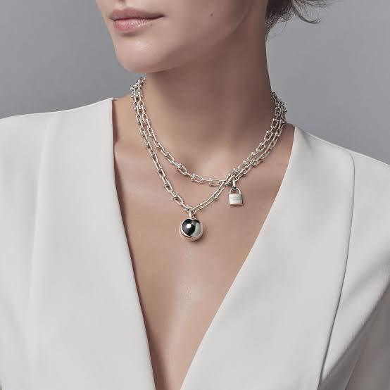TF Necklace with Double-Turn Padlock Links