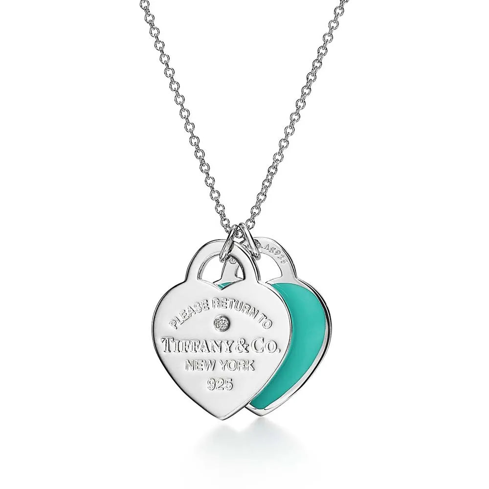Heart Necklace and Bracelet Set