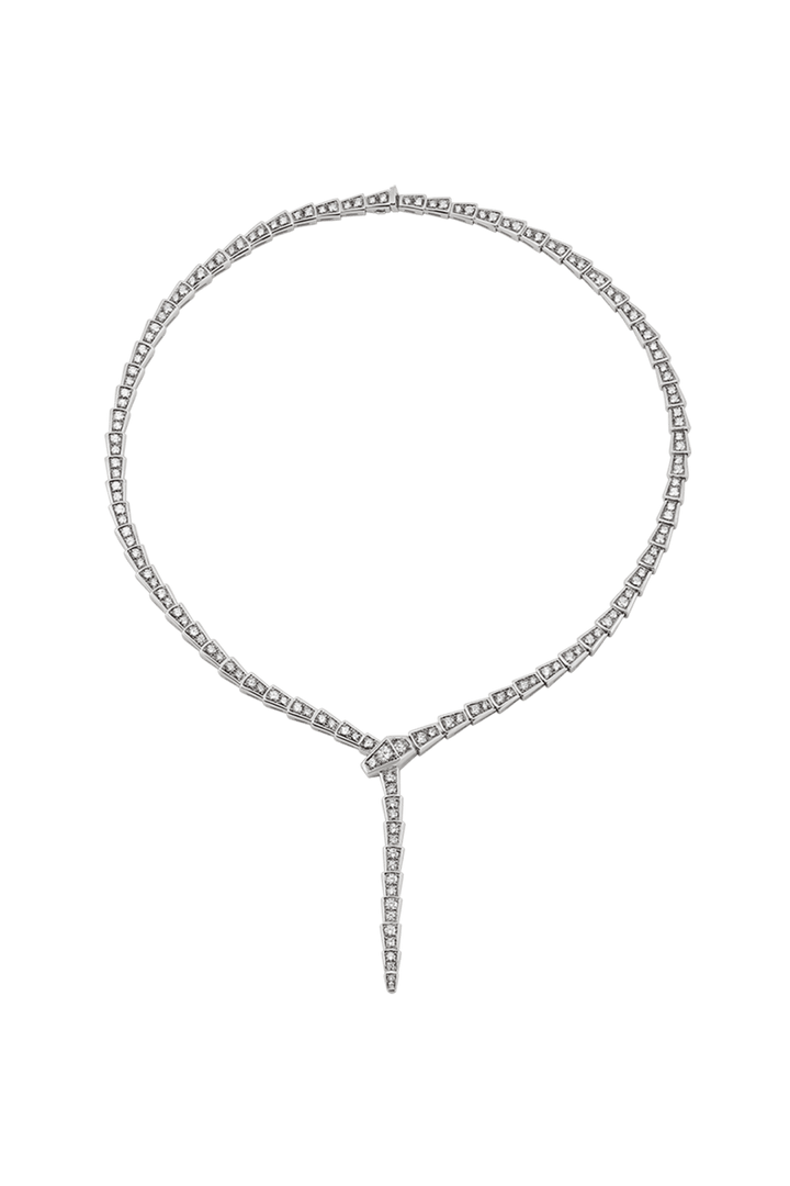 Rhodium-Plated BV Serpent Necklace