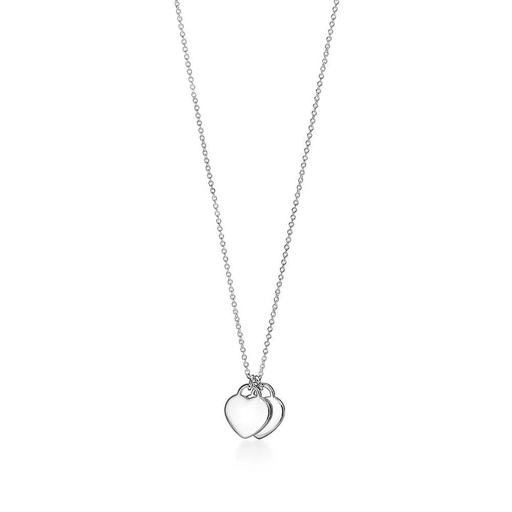 TF Silver Necklace with Blue Heart Pendant