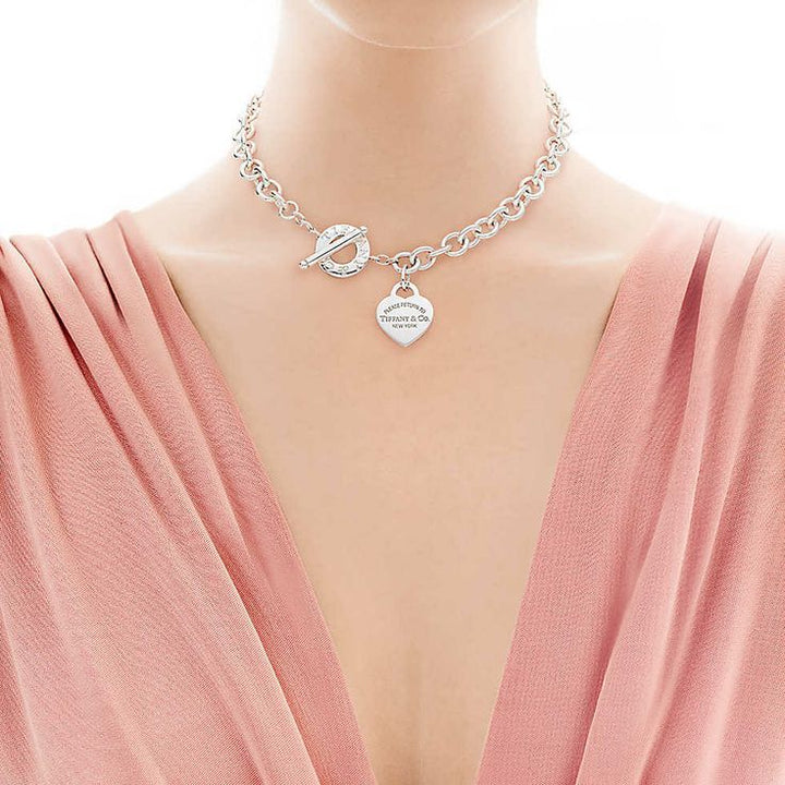 TF Necklace with T-Clasp and Heart