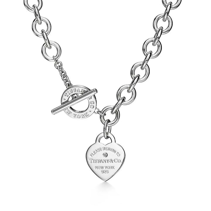 TF Necklace with T-Clasp and Heart